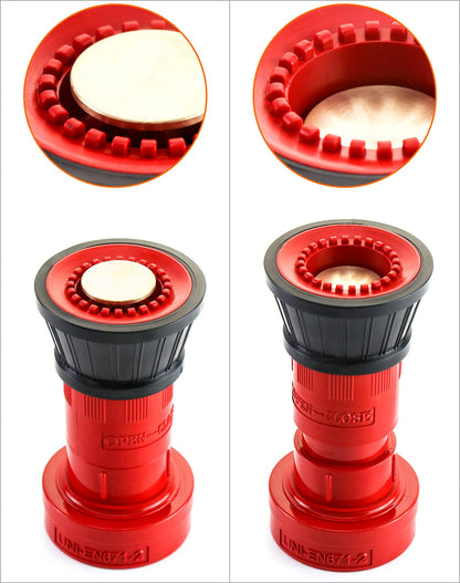 QWORK Fire Hose Nozzle, 2" Heavy Duty NPSH/NPT Thermoplastic Constant Flow Fog Nozzle, Fire Equipment, 2 Pack