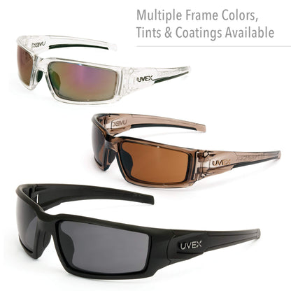 Uvex by Honeywell Hypershock Safety Glasses, Clear Frame with Clear Lens & HydroShield Anti-Fog Coating (S2970HS)