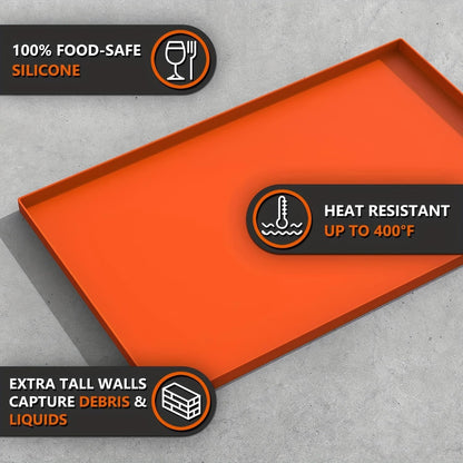 Silicone Griddle Mat for 36" Blackstone Gas Grill, Heavy Duty & Reusable Buddy Pad for Outdoor Barbecue, BBQ Tools Accessories Protective Cover (Orange, 36 Inches)