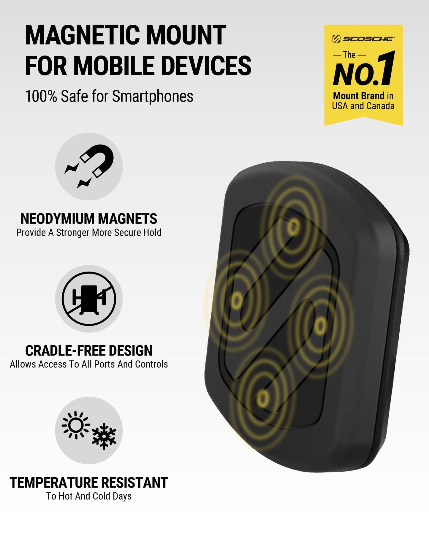 Scosche MAGDMB MagicMount Magnetic Dash Mount for Mobile Devices