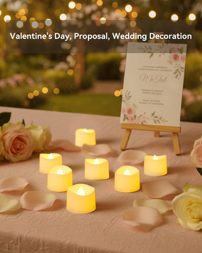 AMAGIC 12pcs Remote Timer Candles, 400+Hours Flickering Flameless Battery Operated LED Tea Lights Votive for Tabletop, Home Table Decor