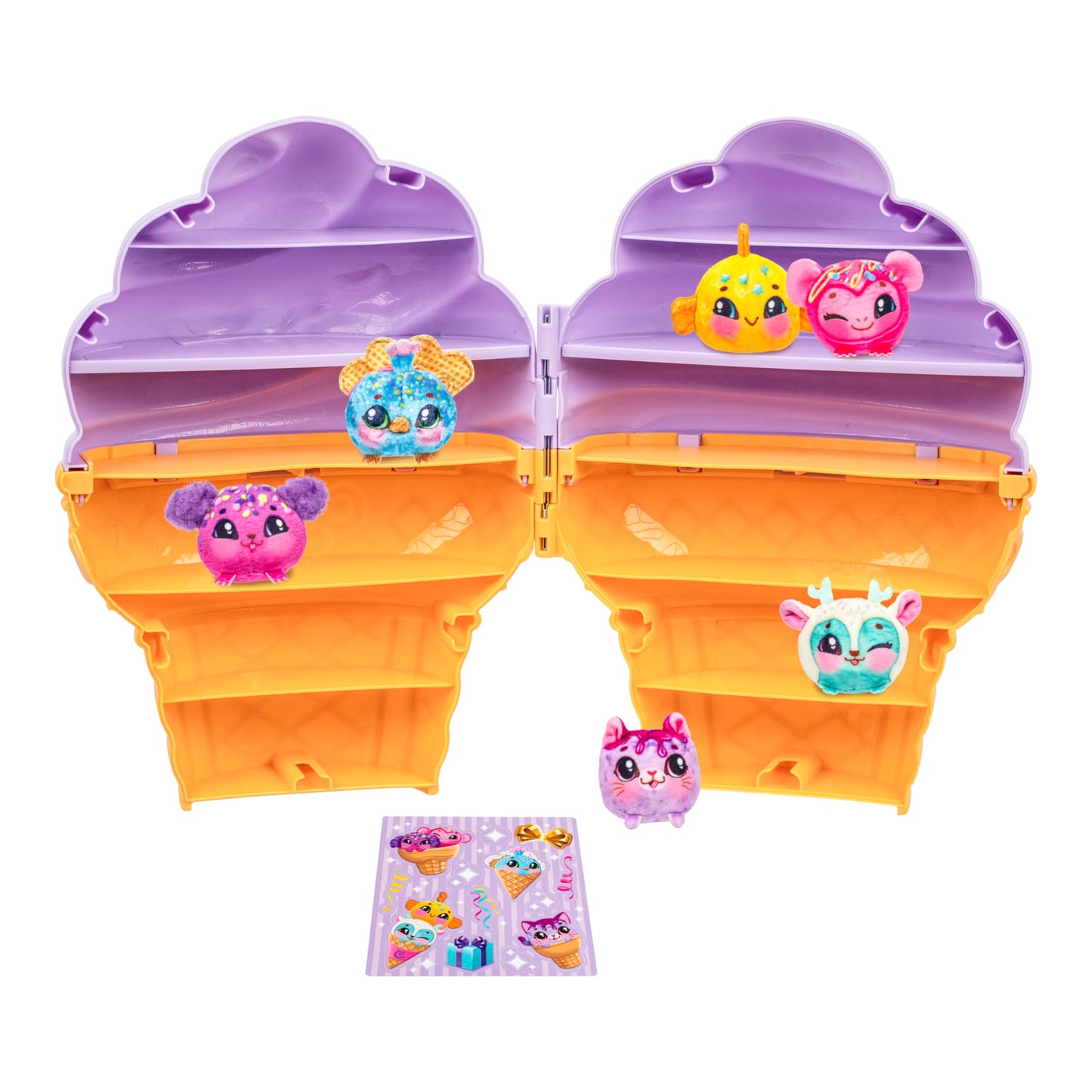 Cookeez Makery Yum Yumz Collector's Case, A Giant Ice Cream Case That Can Store 36 Yum Yumz! Includes 6 Exclusive Plush Plus A Fun Sticker Sheet To Decorate With, Play, Display And Store Away