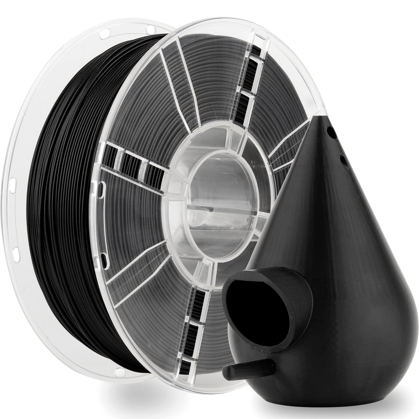 LVVJ3D ASA Filament 1.75mm Black, 3D Printer Filament ASA, High UV Resistance, Low Odour,Perfect for Printing Outdoor Functional Parts Functional Parts,1kg Spool