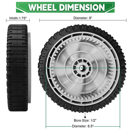734-04581 634-0190A Front Drive Wheels Fit for MTD, Yard Man, Crafts man, Huskee, Yard Machines Self Propelled Walk-Behind Lawn mower （2 Pack）