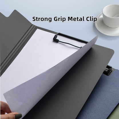 Clipboard Folder, 6 Pack A4 Foldable Clipboards File Folder Flip Writing Pad for Memo Form Document & School Office Work - Blue