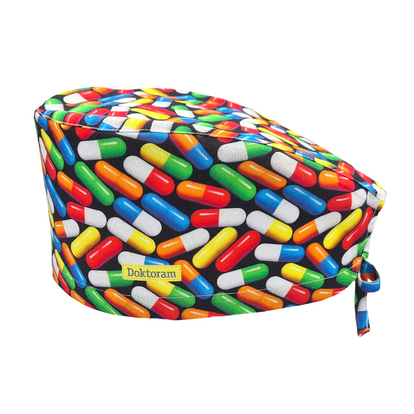 X-Ray Black Working Cap - Comfortable and Breathable for Men and Women Long Aesthetic Head Cover, Pills, One Size