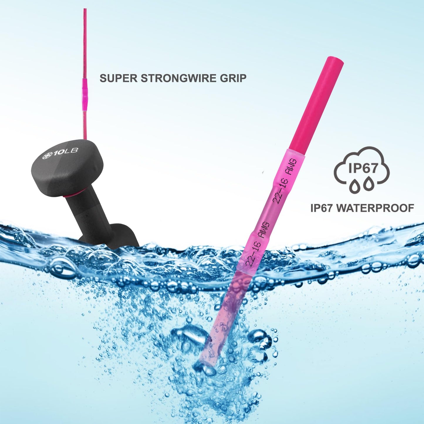 KYHSHJ Female Spade Connectors - Heat Shrink Spade Connector Kit - Quick Disconnect Wire Connectors - Electrical Spade Terminals - Blue 16-14AWG 150 PCS