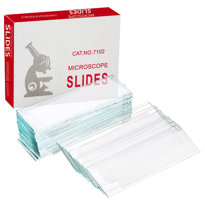 ZENFUN 300 Pcs Microscope Slides and 300 Pcs 22x22mm Coverslips, Transparent Microscope Glass Cover Slides Pre-Cleaned Blank Glass Slides Kits for Basic Biological Science Education