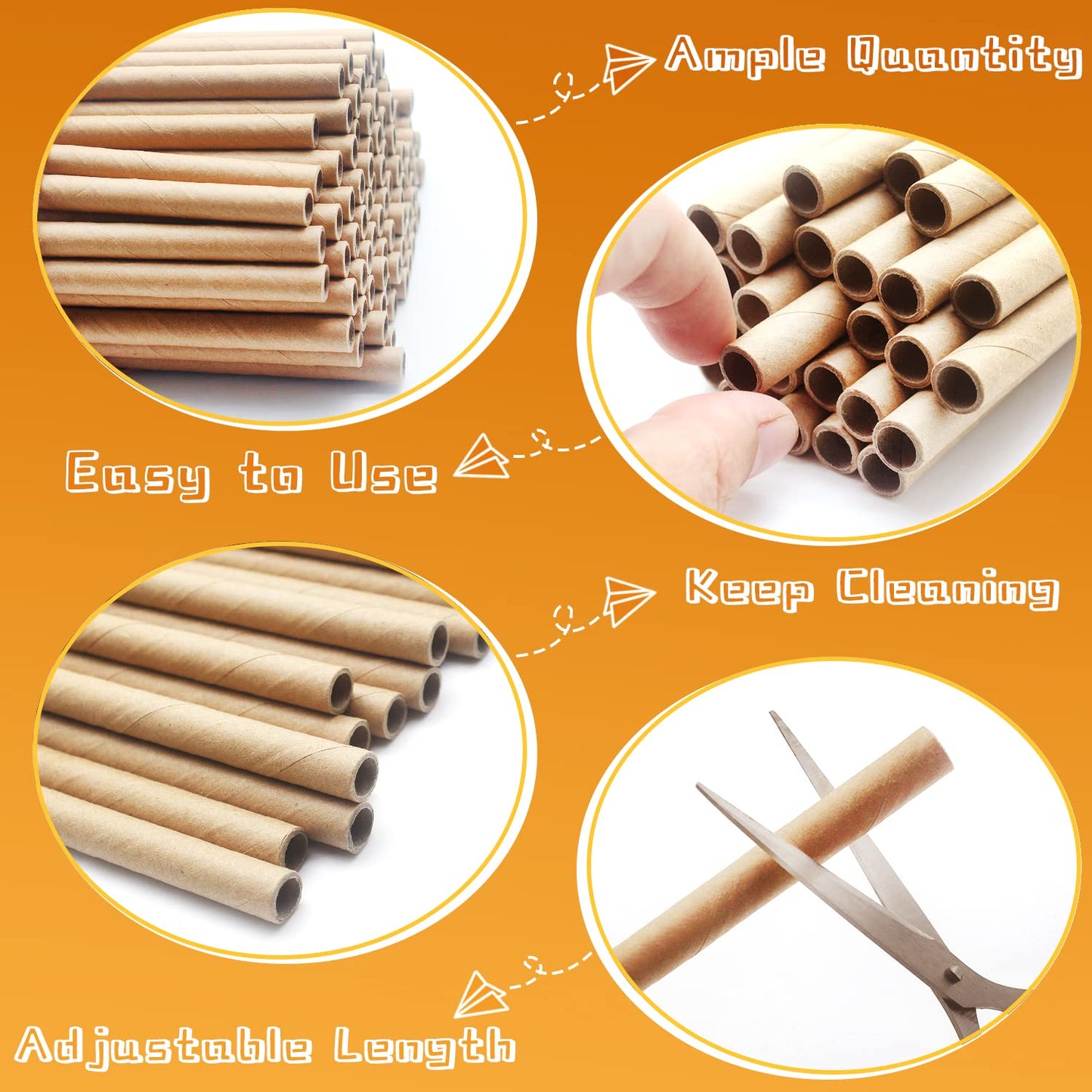 Benvo Mason Bee Tubes 6 Inches Nesting Refill Cardboard Tubes Bee House Paper Inserts Replacement Liners for Bee Hotels Bee Condo Mason Bee House Beekeeper Accessory(100 Pieces, 5/16 Inch Diameter)