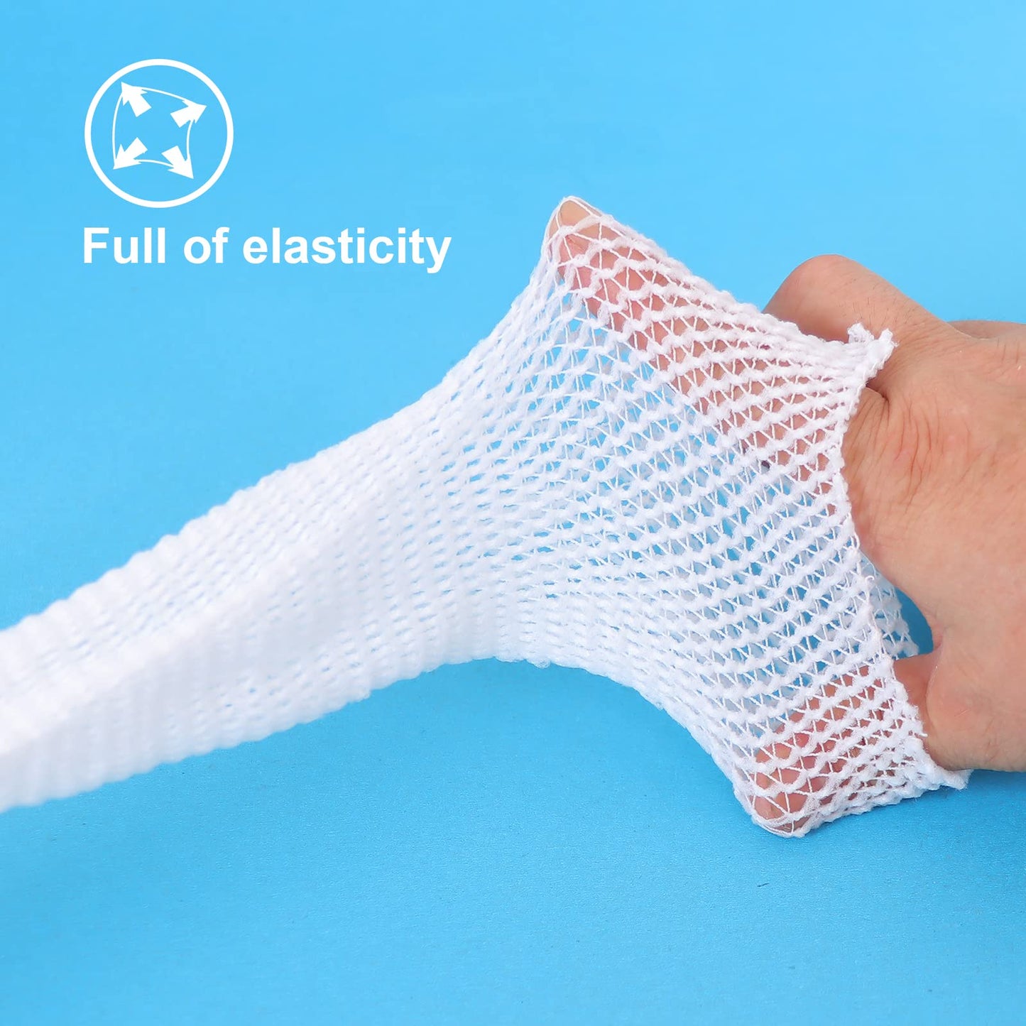 Konmee Size 2 Tube Bandages Fix Net Tubular Bandage Elastic Net Wound Dressing for Thumbs and Toes, 32.8FT Long