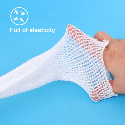 Konmee Size 2 Tube Bandages Fix Net Tubular Bandage Elastic Net Wound Dressing for Thumbs and Toes, 32.8FT Long