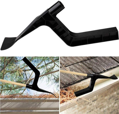 Roof Gutter Cleaning Tool With Threaded, Roof Drain Gutter Cleaner Spoon and Scoop, Ditch Leaf Cleaner for Garden Leaves Ditch Debris Villas Townhouses