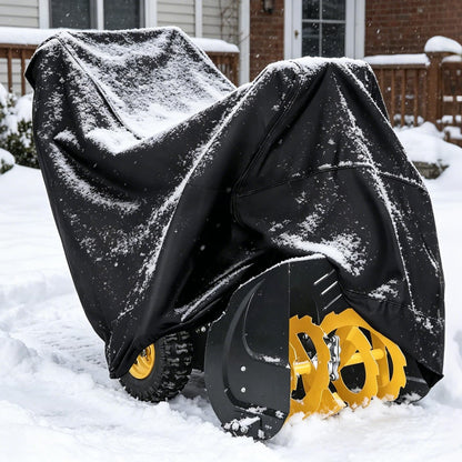 Snow Thrower Cover Waterproof Snow Blower Cover 600D Oxford with Windproof Buckles and Elastic Cord for Outdoor Electric All Weather Protection Universal Size 55" L x 44" H x 32" W