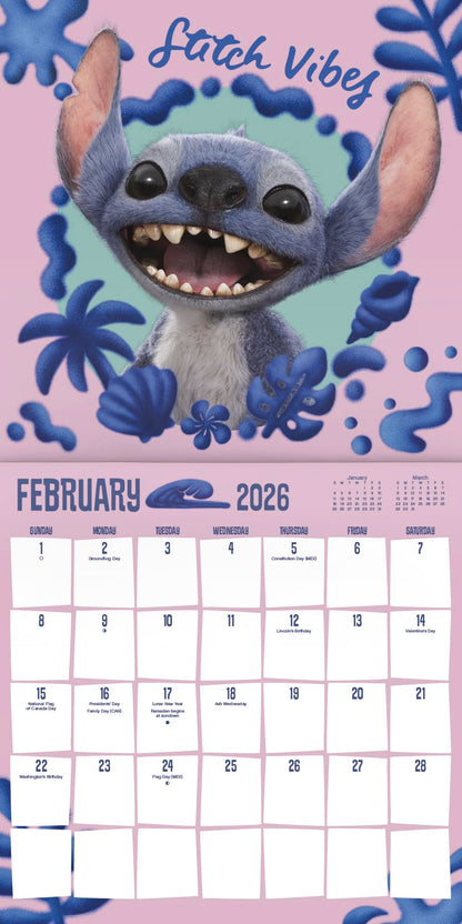 2026 Lilo and Stitch Live Action Wall Calendar