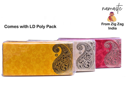 ZIG ZAG Elegant Money Gifting Envelopes Pack of 100 Cash Holder Designer Lifafa for Weddings, Gift of Prosperity Multi Color