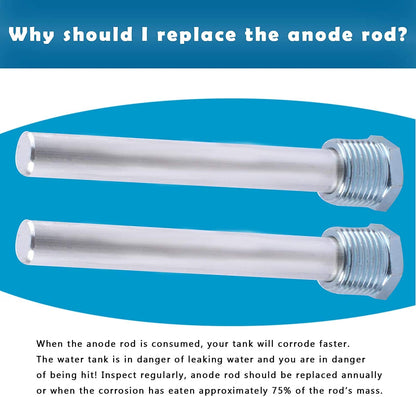 2 Pack RV Water Heater Magnesium Anode Rod -4.5" x 1/2" NPT,Replacement Parts for Atwood Heaters 11553,Accessories for RV, Camper and Trailer-Tank Corrosion Protection