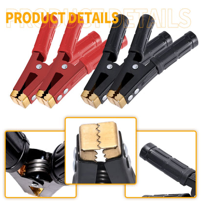 Saihisday 4PCS 1000A Battery Jumper Cable Clamps, Heavy Duty Car Battery Clamps Pure Copper, Battery Alligator Clamps for Jump Starter Cables