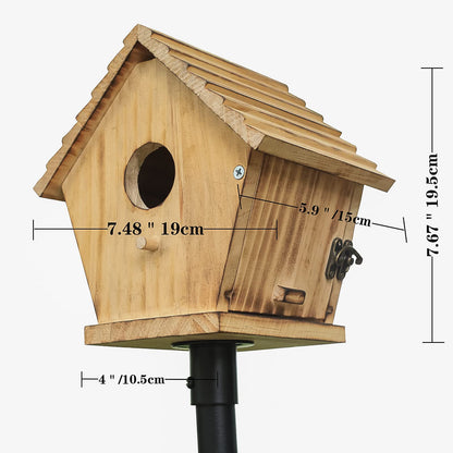 Bird House for Outside,Bird Houses for Outside Clearance,Wooden Bluebird House Finch Cardinals Hanger Birdhouse Outdoor Nesting Box for Wild Bird Viewing