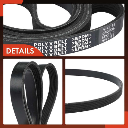 A-Premium Engine Serpentine Drive Belt Compatible with Honda, Acure & Mercedes-Benz - Ridgeline, Odyssey, Pilot, Accord Crosstour, Accord, RL, MDX, TL, ZDX, E350, GLK350, ML350, 84.06 Inches