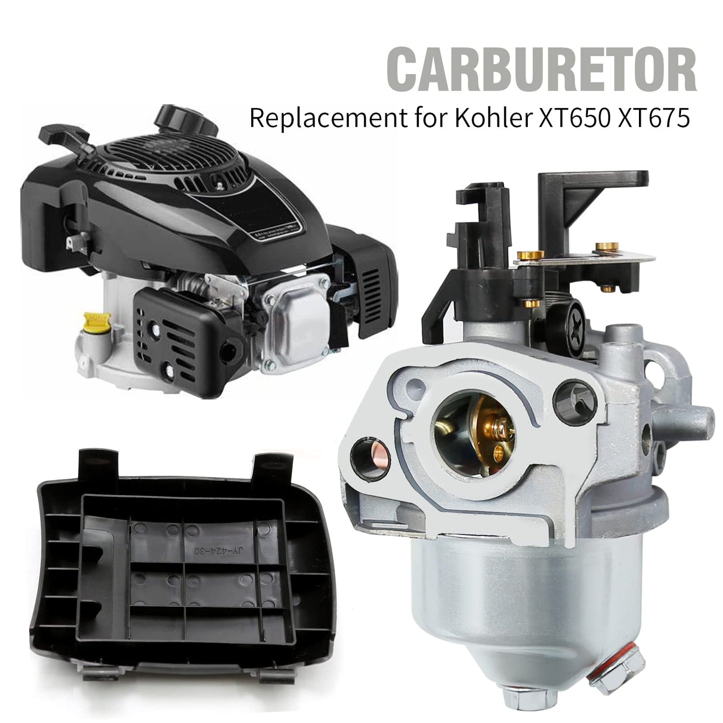 Zreneyfex 14 853 68-S Carburetor Kit Replacement for Kohler Kohler XT650 XT675 XT149 XT173 XT6.5 XT6.75 Lawn Mower Engines 14 853 49-S, 14 853 59-S, 14 853 47-S, 14 853 43-S, 14 853 36-S