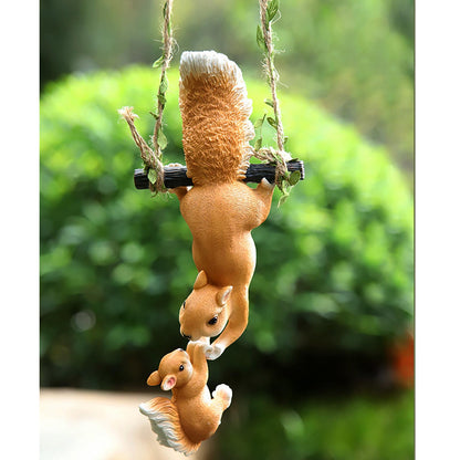 Squirrel Garden Decor,12 inchx5 inchx3 inch,Yard Statues,Fairy Garden Animals,Garden Animals Outdoor Decor,Suitable for Lawn,Patio,Deck,Porch Decoration