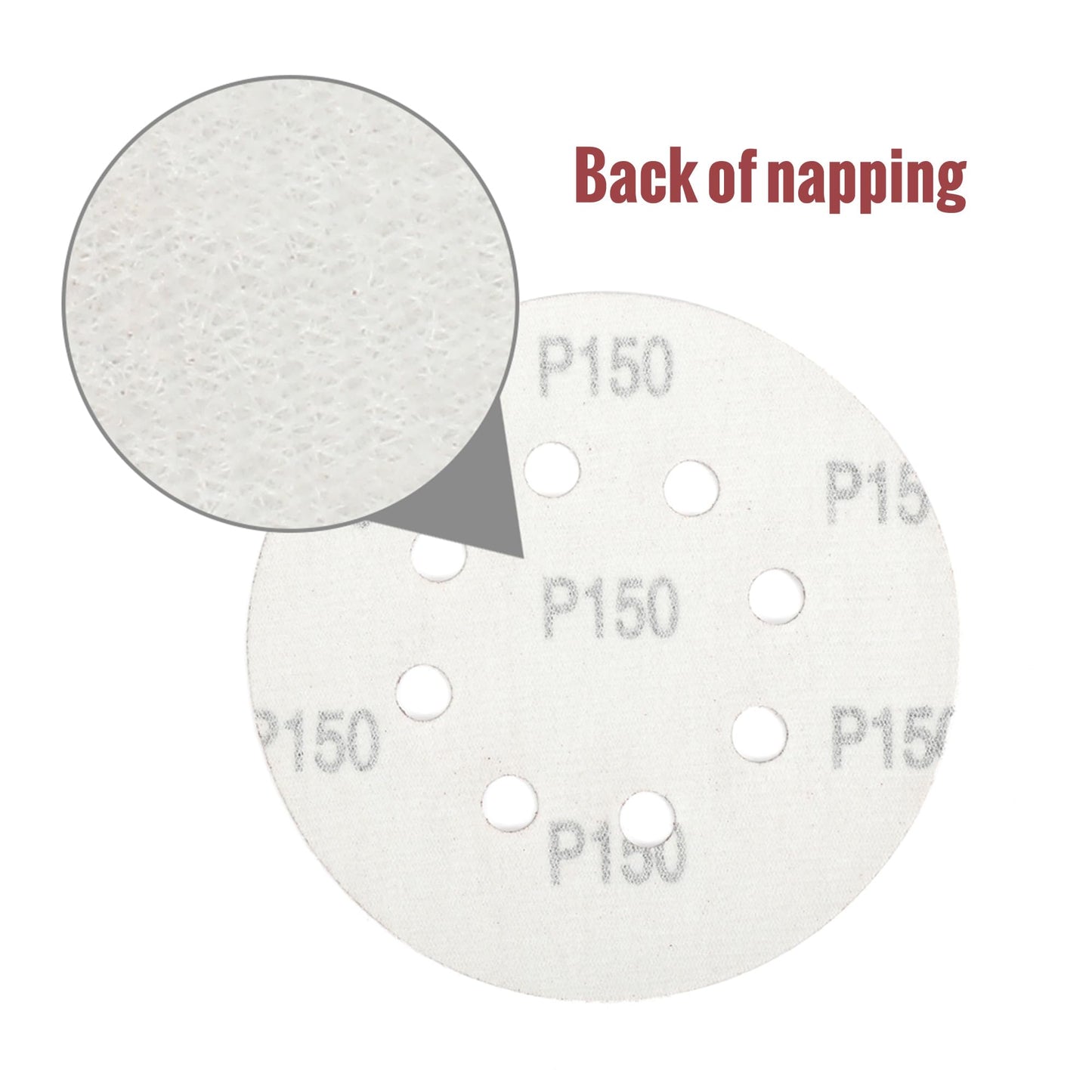 WORKPRO 150 PCS 5 Inch Sanding Discs, Hook and Loop Sandpaper Set, 10 Assorted Grits Including 60, 80, 100, 120, 150, 180, 240, 320, 400, 600, Round Sander Pads for Random Orbital Sander