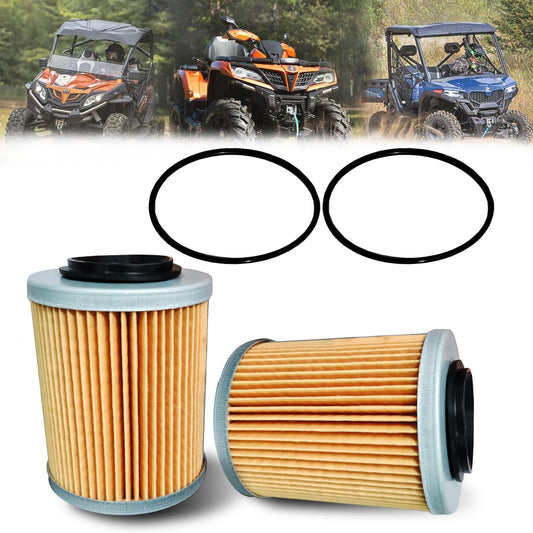 QYMOTO CFMOTO Oil Filter with O Ring Compatible with CFMOTO Cforce Zforce Uforce 400 500 600 800 900 950 1000 1000 XL UTV ATV Accessories OEM 0800-011300(2 Pack) (Oil Filter with O Ring)