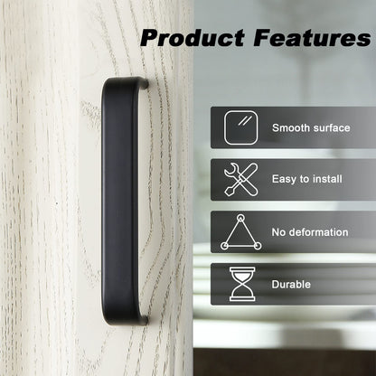 Yitexin 4 Pack Barn Door Handles, 5.79" Sliding Barn Door Pull Handle, Cabinet Door Handle with Screws, Heavy Duty Pull Push Door Plate Handle for Wardrobe Drawer Closet (4 Pack)