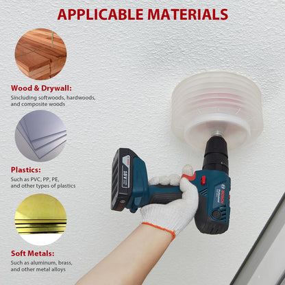 4-1/4 Inch Hole Saw for Recessed Lighting with Dust Bowl | Bi-Metal Hole Saw for Wood, Metal, and Drywall Cutting