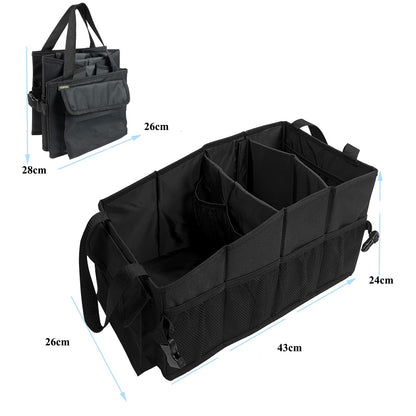 VOPQL Car Seat Organizer – Front & Backseat Tidy Organizer for Adults & Kids, Storage Bag Between Seats for Tissues, Maps, Books, Files, & Games – Fits All Trucks and Vehicles