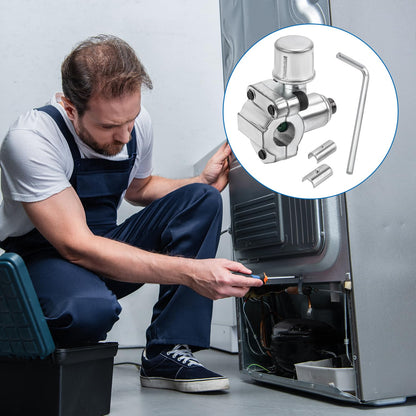 Gosknor 10pcs BPV-31 Bullet Piercing Valve & 10 Hex Key & 20 Adapter, Refrigerator Line Tap Valve Compatible with 1/4" 5/16" 3/8" Outer Diameter Pipes Replace TJ90BPV31,AP4502525,BPV31D,GPV14,MPV31