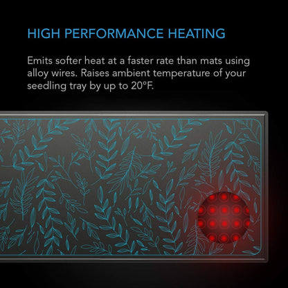 AC Infinity SUNCORE A1, Waterproof Seedling Heat Mat 3" x 20" MET & UL-Certified Heating Pad for Indoor Gardening, Hydroponics, Germination, Cloning