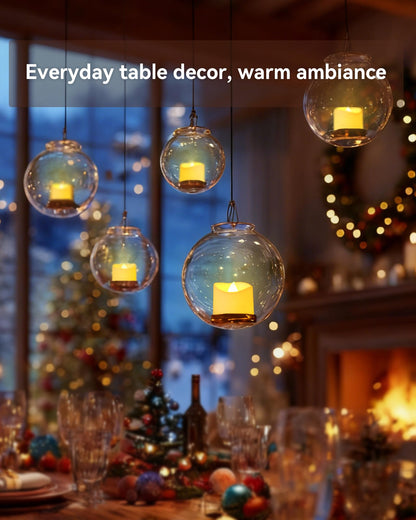 AMAGIC 12pcs Remote Timer Candles, 400+Hours Flickering Flameless Battery Operated LED Tea Lights Votive for Tabletop, Home Table Decor
