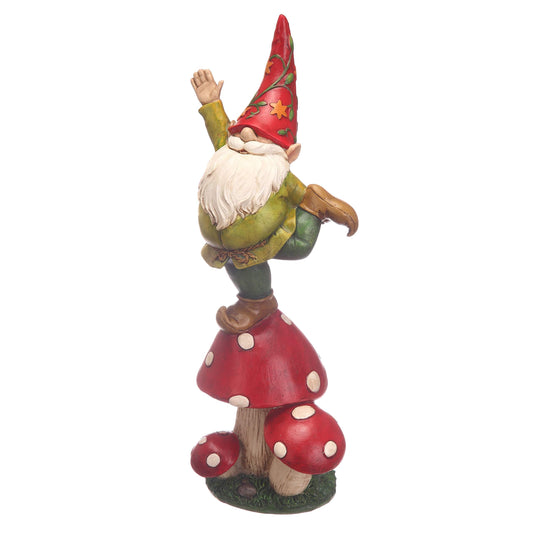 TZSSP Garden Gnome Statue - 12.2 Inch Outdoor Yoga Elf Dwarf with Wings, Hand-Painted Resin Meditation Decor, Weatherproof for Lawn Patio Garden, Unique Gift for Gardening Lovers