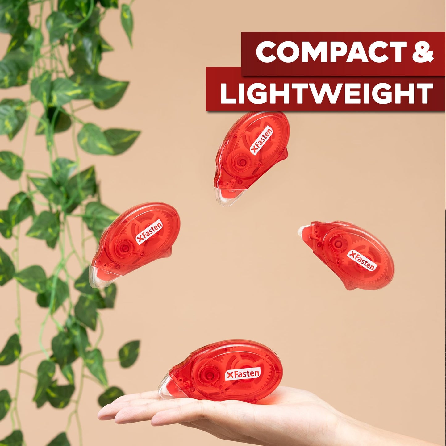 XFasten Double Sided Adhesive Scrapbook Runner Tape Roller, 0.3-inch by 360-Inch, 8-Pack, Permanent Adhesive Dots Roller Applicator, Acid-Free and Archival Safe Scrapbooking Tape