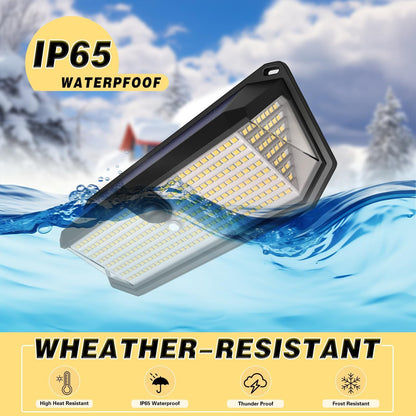 SyouHome Solar Motion Sensor Lights Outdoor, 4000LM 380 LED Solar Lights Outdoor, IP65 Waterproof 3 Modes 270° Wide Angle Solar Security Lights for Yard, Garage, Garden, Deck（2 Pack）
