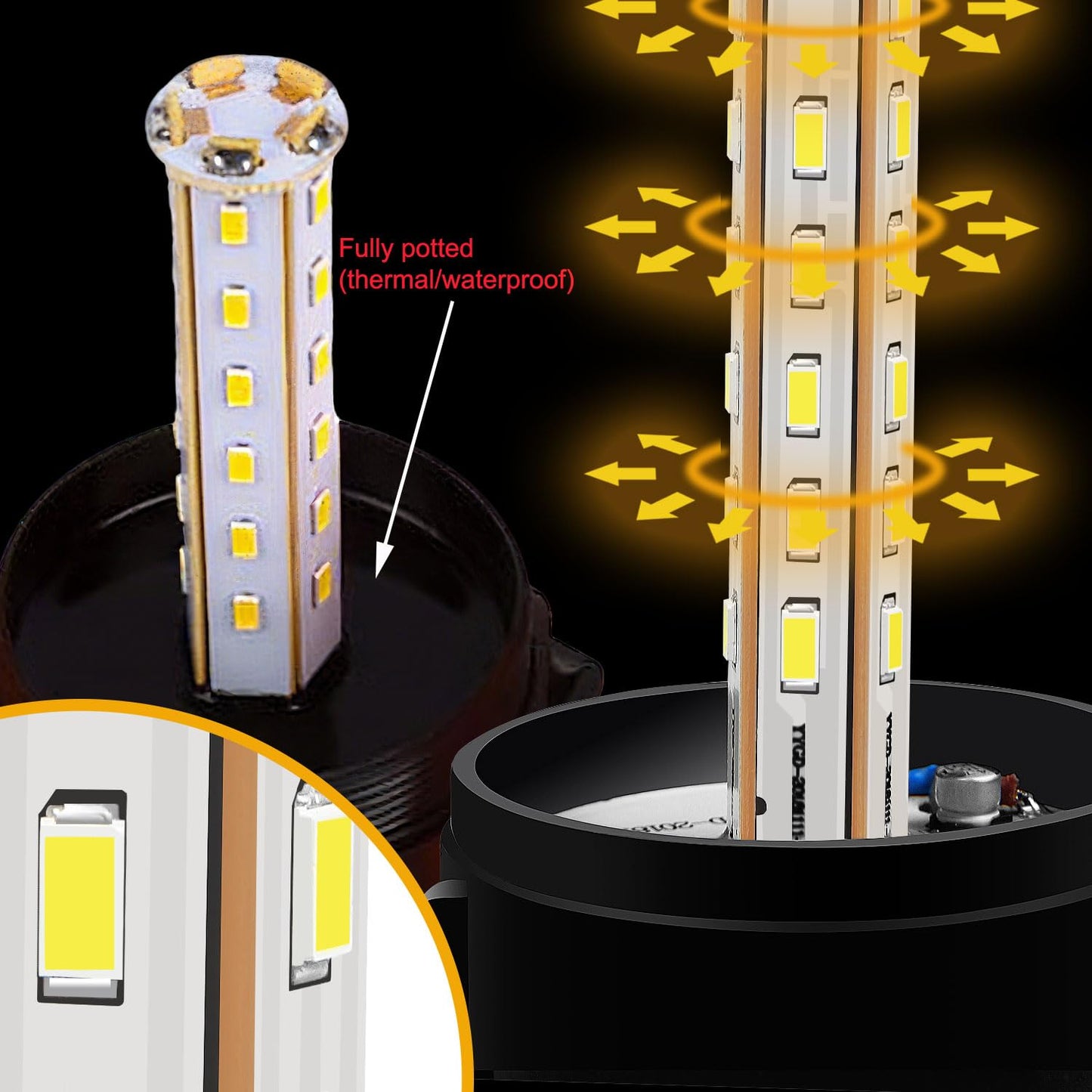 ONERAY [Upgrade] 1PCS LED Forklift Lights RED Beacon Strobe Light with Extension Cable, 10-110V Amber Emergency Warning Flashing Safety Light for Police Cars Ambulances Firefighter Vehicles Trucks