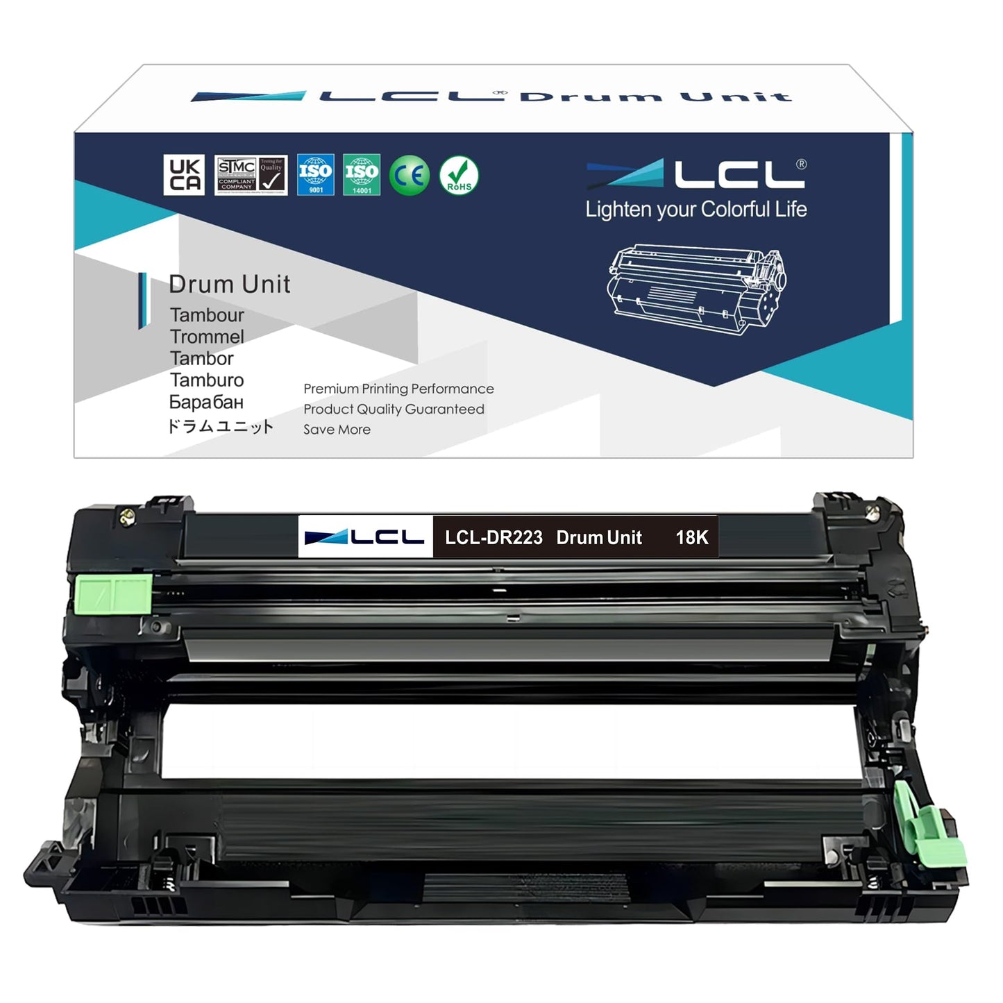 LCL Compatible Drum Unit Replacement for Brother DR-223 DR223 DR223CL DR-223CL for Black or Cyan or Magenta or Yellow (1-PK)for HL-L3210CW HL-L3230CDW HL-L3270CDW HL-L3290CDW MFC-L3710CW MFC-L3750CDW