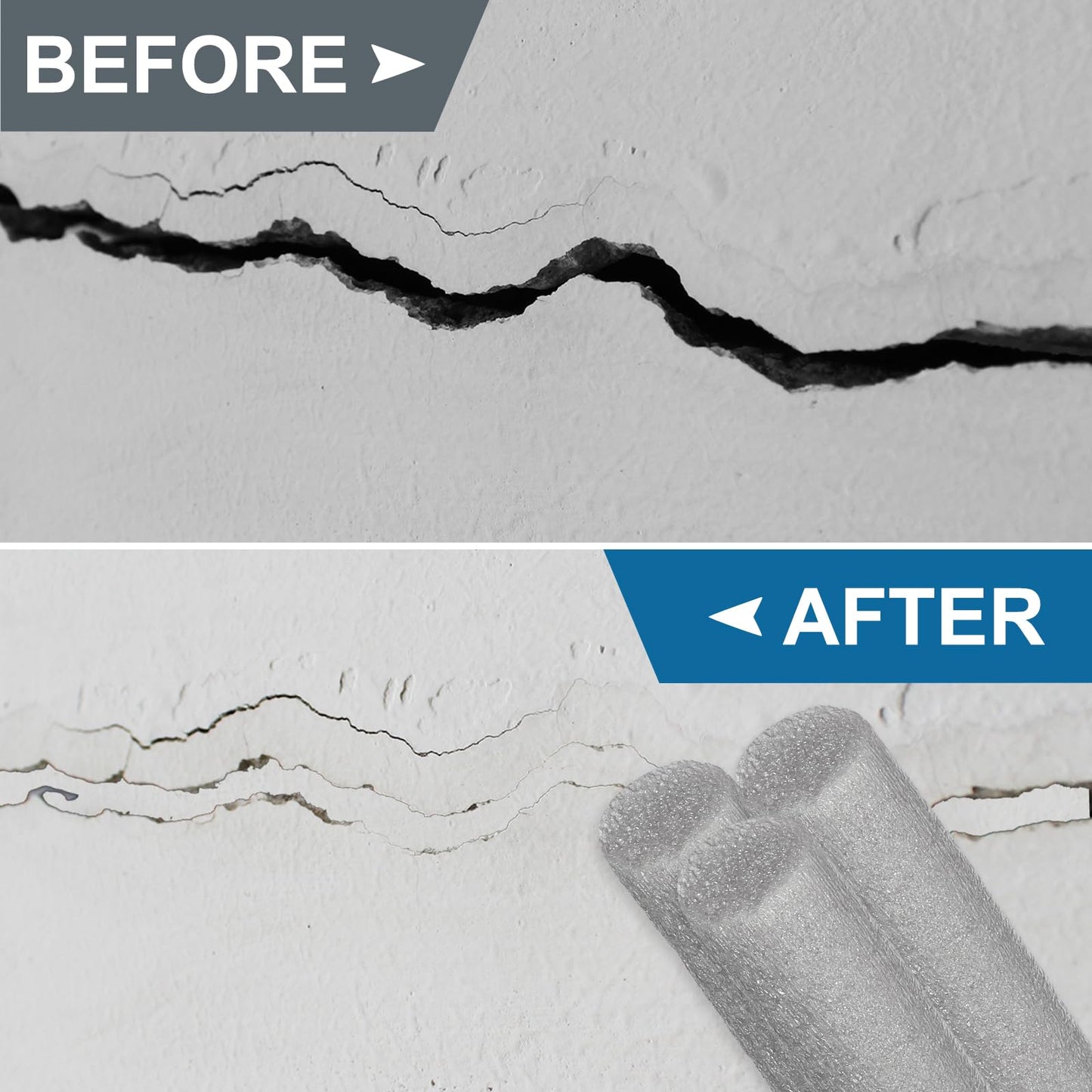 PATIKIL 1" x 16.4 ft Foam Backer Rod, Foam Caulk Saver Concrete Expansion Joint Filler Weather Strip for Sealing Concrete Gaps, Crack Joint Sealer, Grey