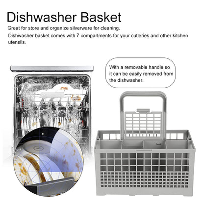 Universal Multipurpose Dishwasher Basket - Cutlery Replacement Storage Box with Handle (240 X 135 X 123mm)