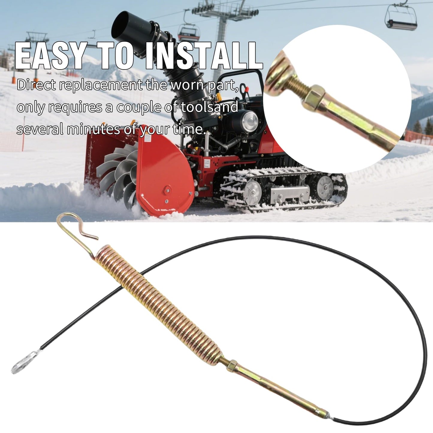 Anxingo 2 PCS 06900438 Auger Cable, Replacement for Ariens Snow Blower 916003, 916303, 920013, 920014, 920017, 920020, 920021, 920022, 920024