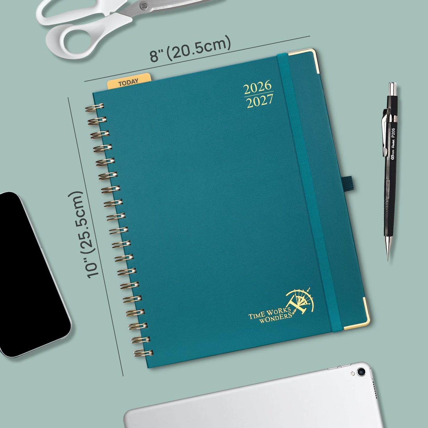 POPRUN Academic Planner (July 2026-June 2027) Weekly and Monthly Appointment Book 2026-2027, 10" x 8" Planner School Year 2025-2026 with Hardcover, Tabs, Ruler, Pen Loop & Tear-Off Corners - Violet