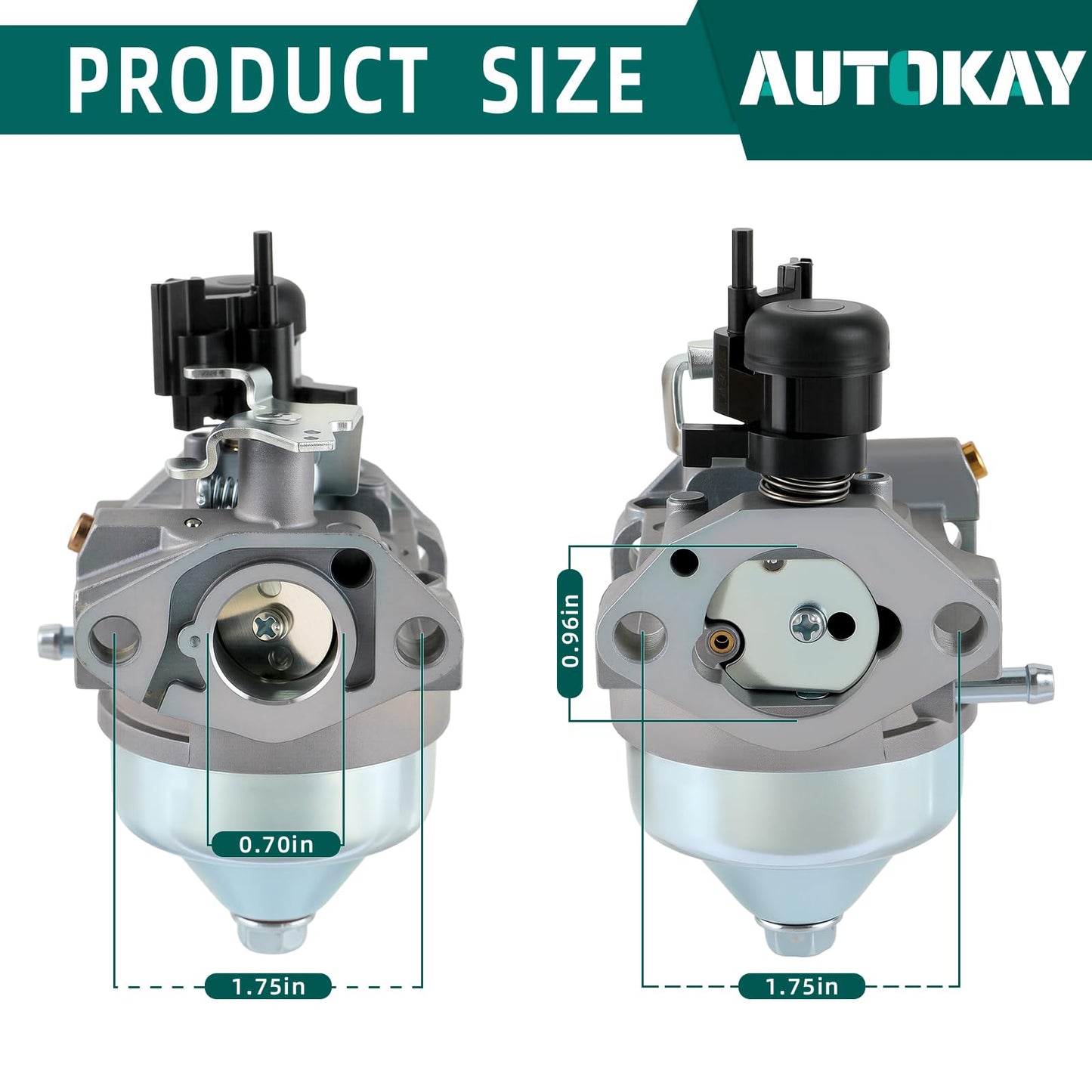 AUTOKAY 16100-Z1L-854 Carburetor for Honda GCV160A0 GCV160LA GCV160LA0 Auto Choke Engines with Air Filter Kit 16100-Z0L-871 16100-Z0L-876