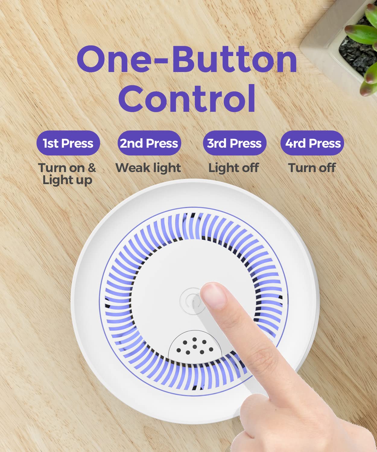 ROSEKM Small Air Purifier for Home Bedroom, Personal Desk Mini Air Purifier, Room Hepa Air Purifier Fresheners Cleaner for Dorm, Pets, Smoke, Desktop, Office (White)