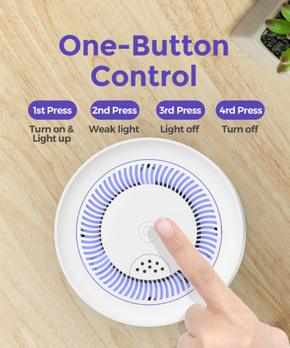 ROSEKM Small Air Purifier for Home Bedroom, Personal Desk Mini Air Purifier, Room Hepa Air Purifier Fresheners Cleaner for Dorm, Pets, Smoke, Desktop, Office (White)