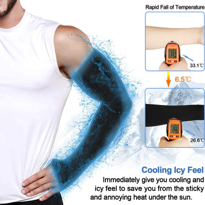 Beister 6 Pairs Cooling Arm Sleeves, UV Protection, Women Men Summer Outdoor Sunblock Arm Cover with Thumb Hole