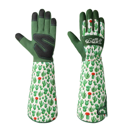 Schwer Gardening Gloves for Women, Rose Pruning Gloves with Forearm Protection, Breathable and Comfortable Long Garden Glove with Touch Screen for Yard & Outdoor Work (Large 1 Pair)