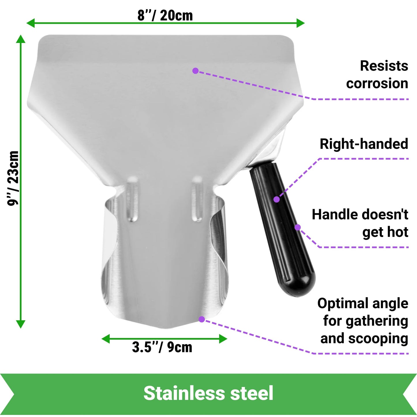 CUSINIUM Popcorn Scoop and Dredge Bundle - Metal Popcorn Scooper - French Fry Scoop