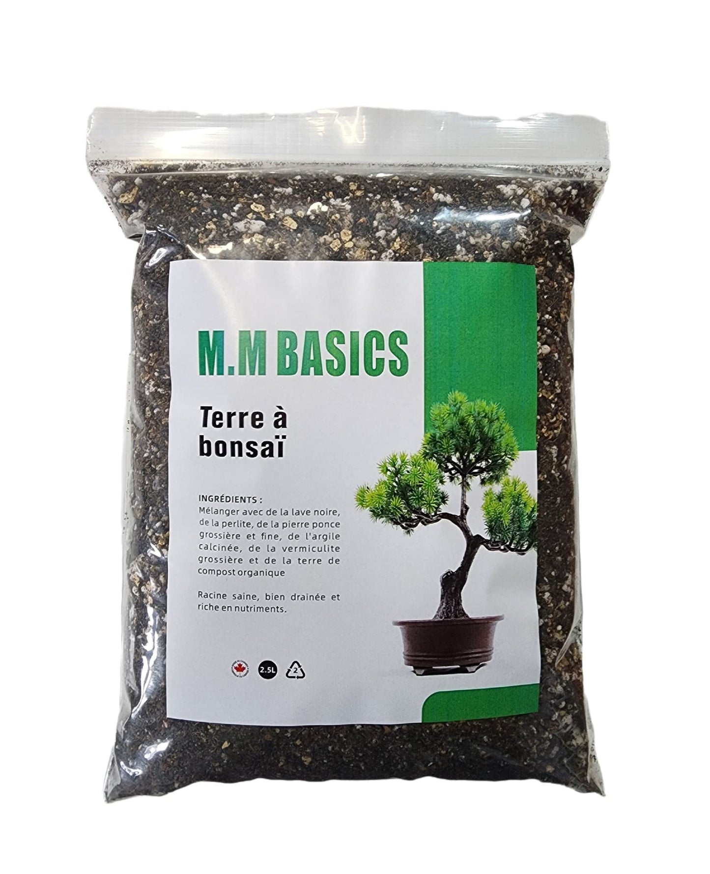 2.5L Organic Bonsai Tree Potting Mix, Rich in Nutrients and Organisms That Promotes The Growth of All Bonsai Trees, Health Root & Well-draining, (2.5 L Bag)