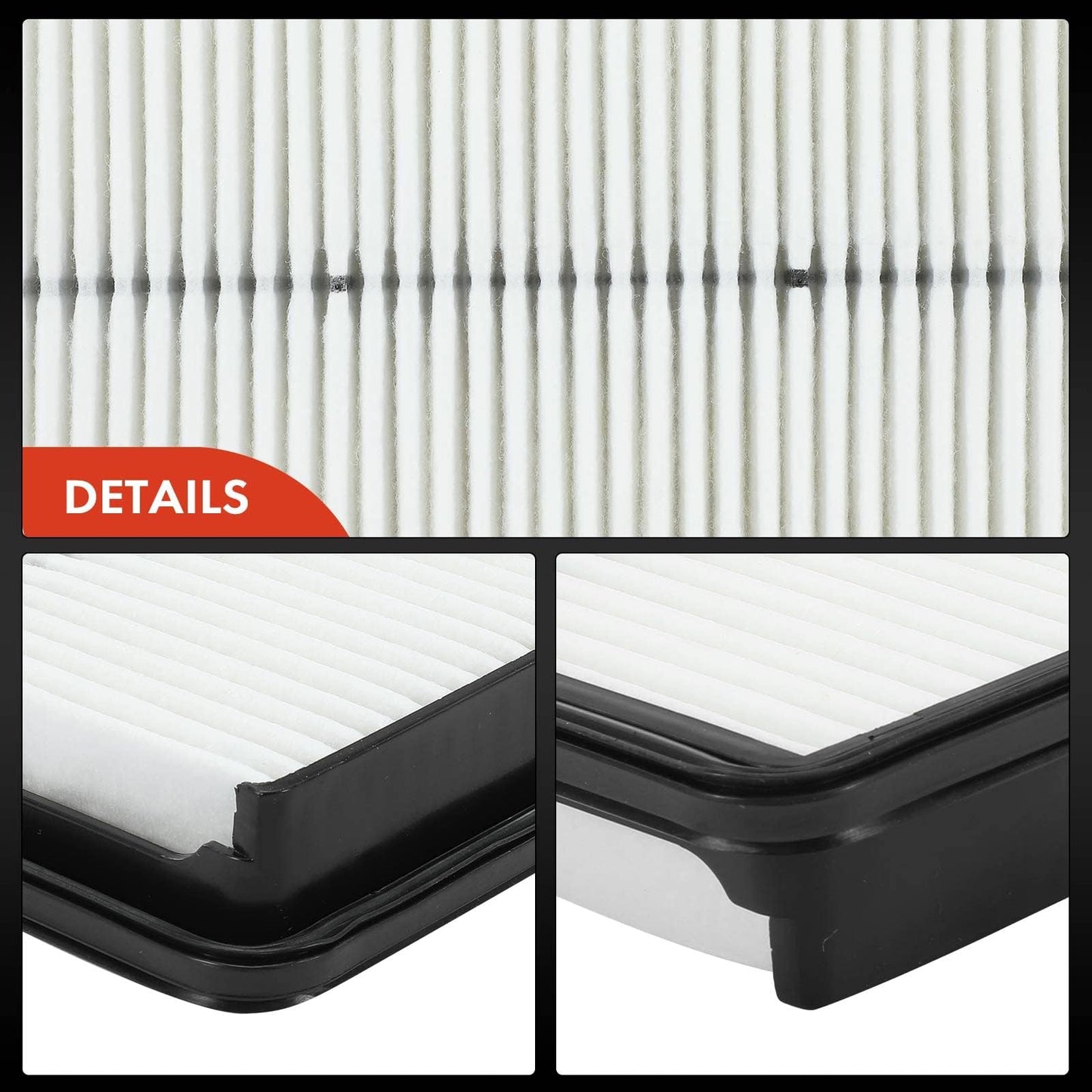 A-Premium Engine Air Filter Compatible with Hyundai & Kia Models, Santa Fe 2013-2018, Santa Fe Sport 2013-2016, Santa Fe XL 2013-2019, Sorento 2014-2015, 2.0L 2.4L 3.3L, Rigid Panel